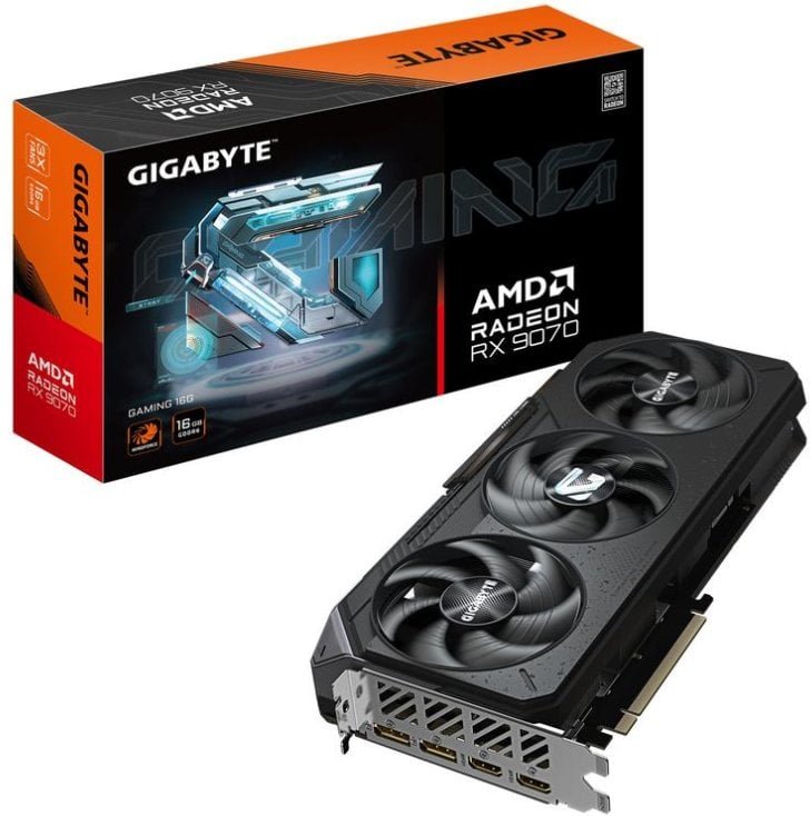 Tarjeta Gráfica Gigabyte Radeon RX 9070 GAMING 16GB GDDR6 PCIe 5.0 RGB