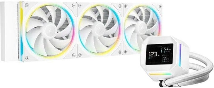Refrigeración Líquida Deepcool LM360 WH 360mm 3 Ventiladores Pantalla IPS RGB