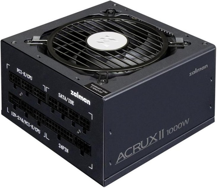 Fuente de Alimentación Zalman ACRUX II 1000W Certificación 80 PLUS Platinum modular