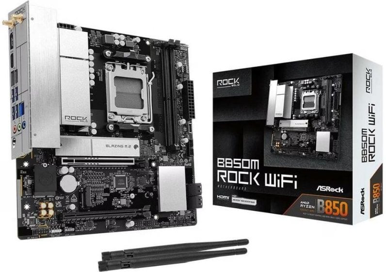 Placa Base AsRock B850M Rock WiFi 6 AMD B850 AM5 DDR5 Micro ATX