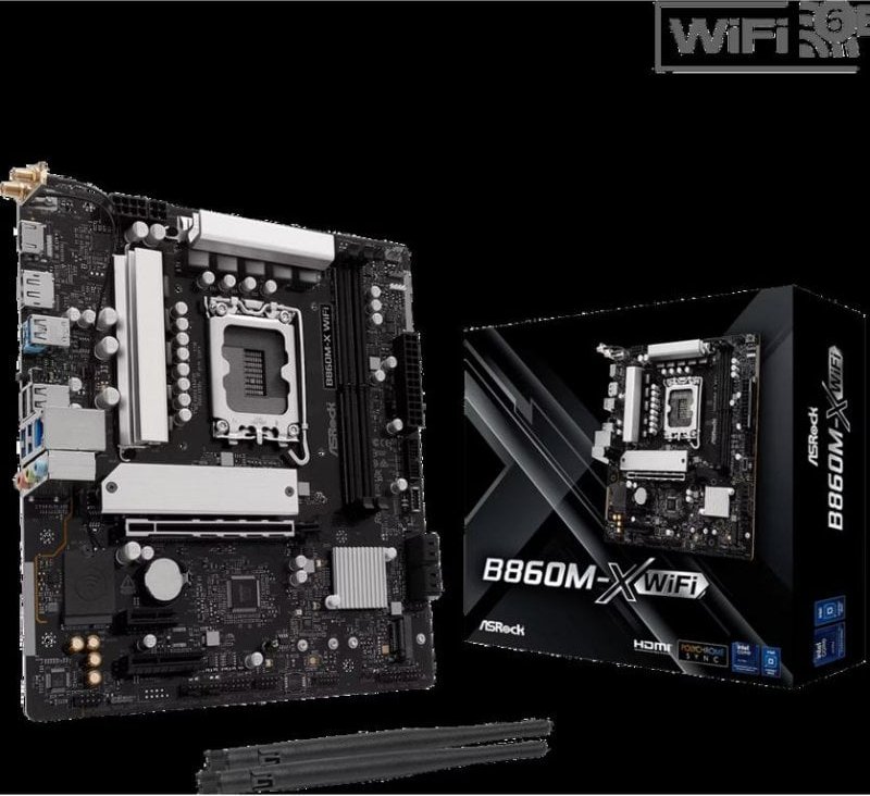 Placa Base ASRock B860M-X WiFi R2.0 Intel B860 LGA 1851 DDR5 Micro ATX WiFi 6E