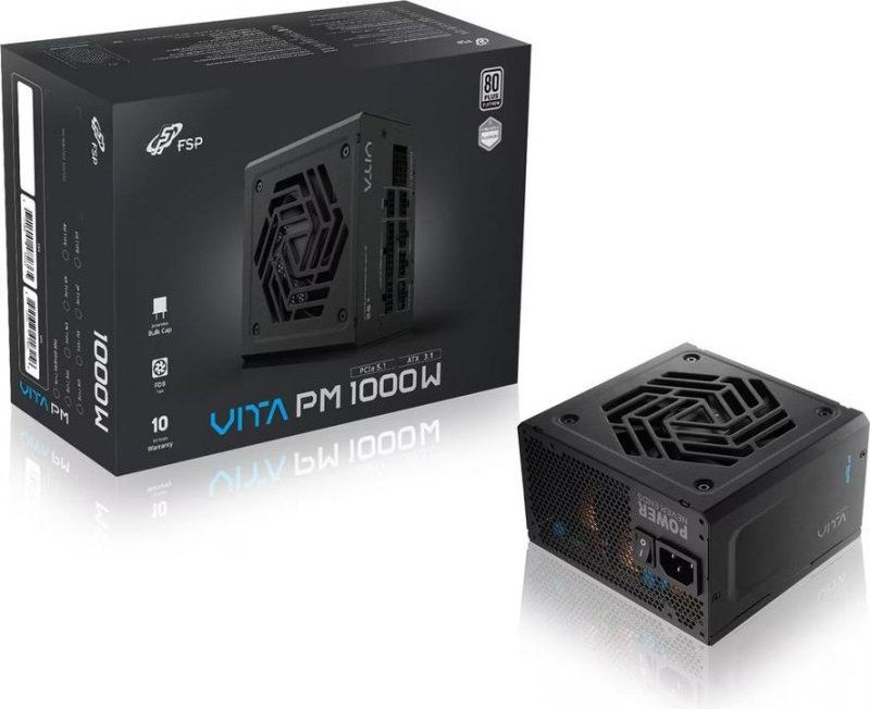 Fuente de Alimentación Fortron VITA PM 1000W Platinum modular silenciosa