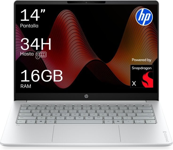 Portátil HP OmniBook 3 14-hz0009nsx 14" Snapdragon X X1-26-100 16GB 512GB SSD Adreno GPU Windows 11
