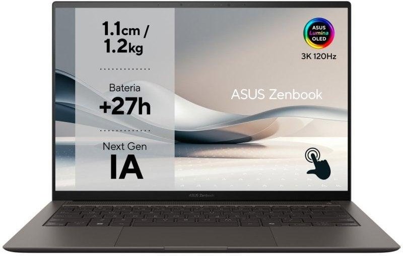Portátil Asus Zenbook S 14 OLED UX5406SA-PZ666W 14" Intel Core Ultra 7 258V 32GB 1TB SSD Intel Arc Windows 11