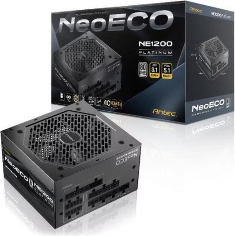Fuente de Alimentación Antec NeoECO X8000A589EU 1200W Certificación Platinum modular