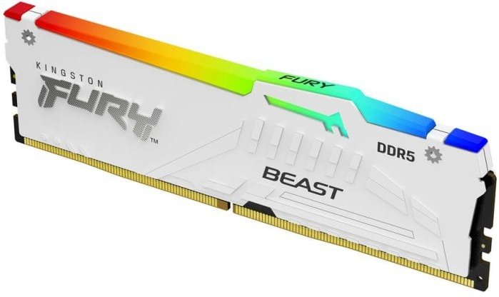 Memoria RAM Kingston FURY Beast RGB 32GB 1x32GB DDR5 6000MHz CL30 AMD EXPO Blanco