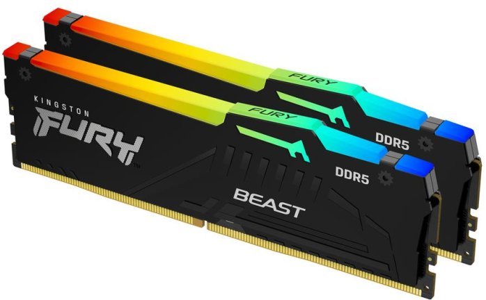 Memoria RAM Kingston FURY Beast RGB 32GB 2x16GB DDR5 6400MHz CL32 AMD EXPO Negro