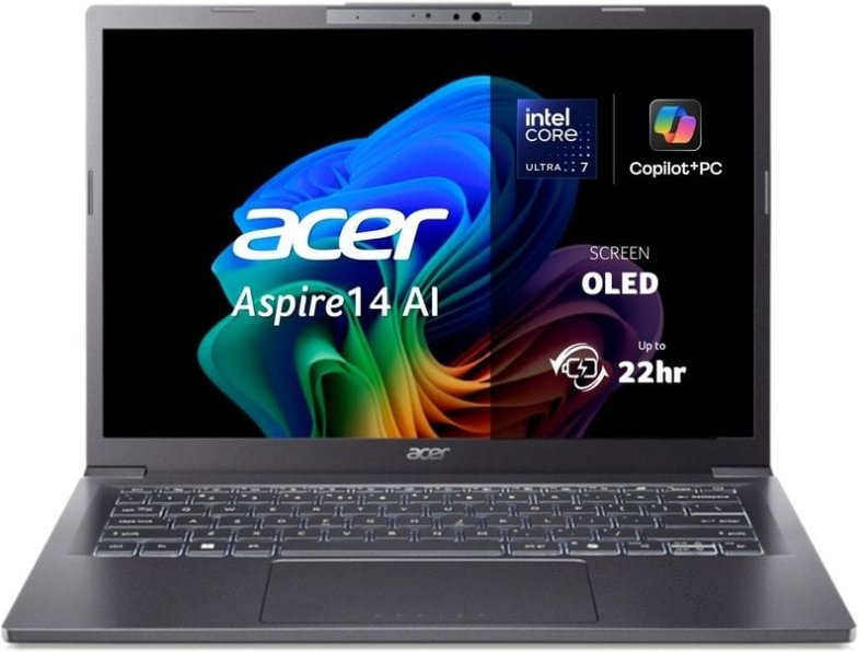 Portátil Acer Aspire 14 AI A14-52M-75M1 14" Intel Core Ultra 7 256V 16GB 1TB SSD Intel Arc Graphics 140V Windows 11 Home