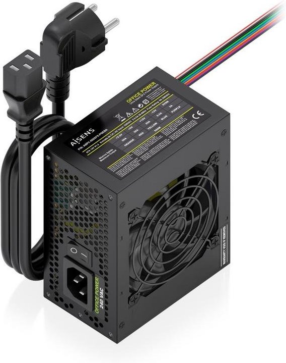 Fuente de Alimentación AISENS ASPC-500SFX-PSEBK 500W CE RoHS con ventilador silencioso