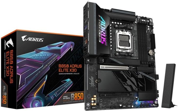 Placa Base GIGABYTE B850 AORUS ELITE X3D AMD B850 Zócalo AM5 DDR5 ATX WiFi 7 RGB