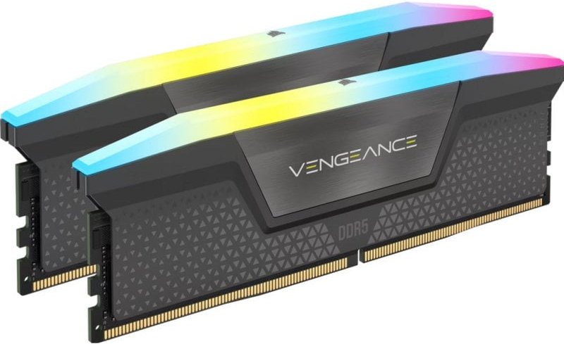 Memoria RAM Corsair Vengeance RGB 32GB 2x16GB DDR5 6000MHz CL38 AMD EXPO Gris