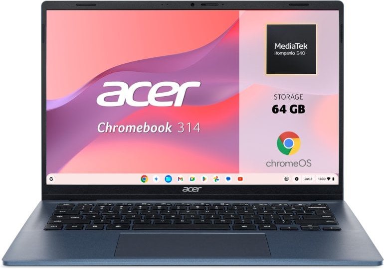 Portátil Acer Chromebook 314 CBOA314-2H 14" MediaTek Kompanio 540 4GB 64GB eMMC ARM Mali Chrome OS