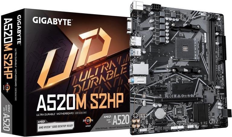 Placa Base GIGABYTE A520M S2HP AMD A520 AM4 DDR4 Micro ATX Gigabit Ethernet RGB
