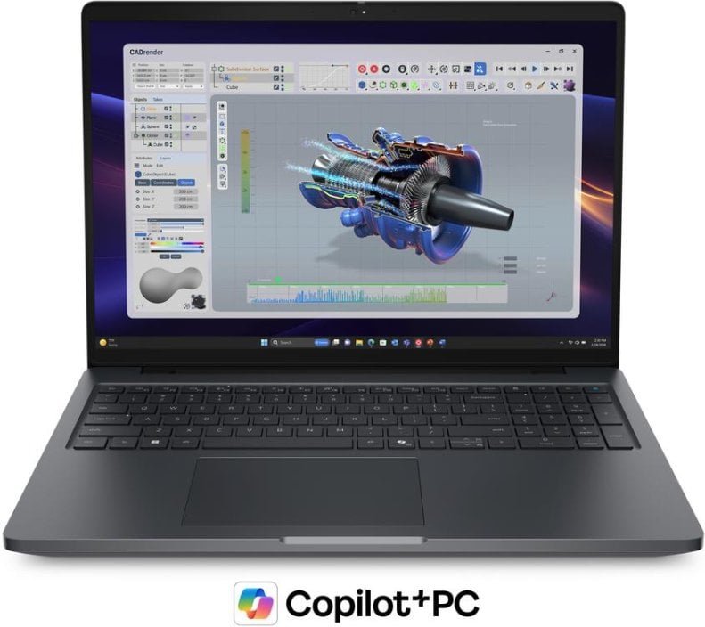 Portátil DELL Precision Pro 5 16 PW516261 16" Intel Core Ultra 7 366H 32GB 1TB SSD RTX PRO 500 Blackwell Windows 11 Pro seguridad avanzada