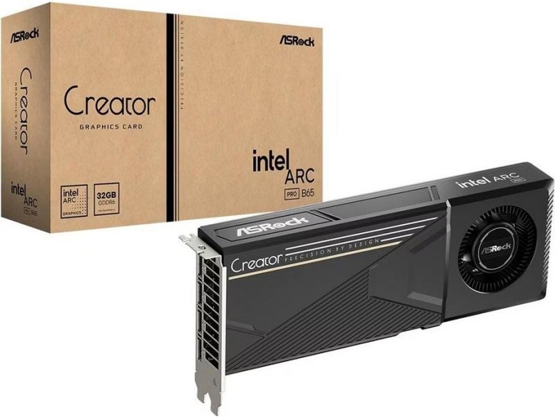 Tarjeta Gráfica AsRock Intel Arc Pro B65 Creator 32GB GDDR6 PCIe 5.0 Multimonitor