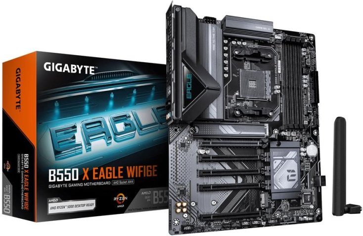 Placa Base Gigabyte B550 X EAGLE WIFI6E AMD B550 AM4 DDR4 ATX Wi-Fi 6E 2.5GbE