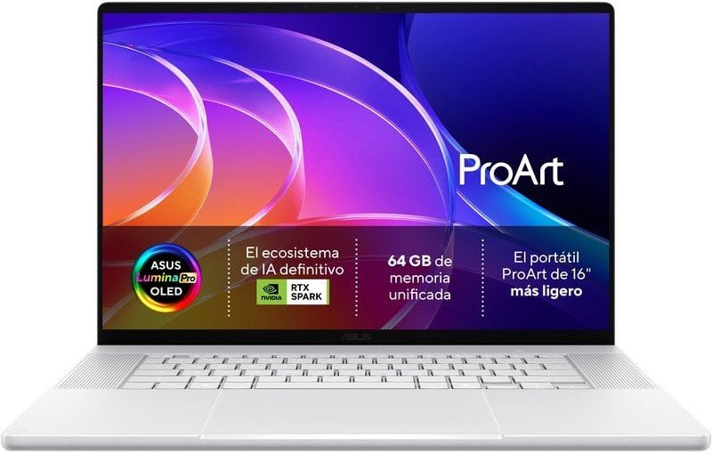 Portátil Asus ProArt P16 OLED 16" NVIDIA RTX Spark N1X 64GB 1TB SSD Blackwell RTX Windows 11 Home