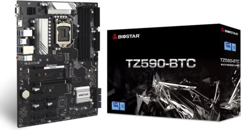 Placa Base Biostar TZ590-BTC Intel Z590 LGA 1200 DDR4 ATX HDMI VGA Gigabit