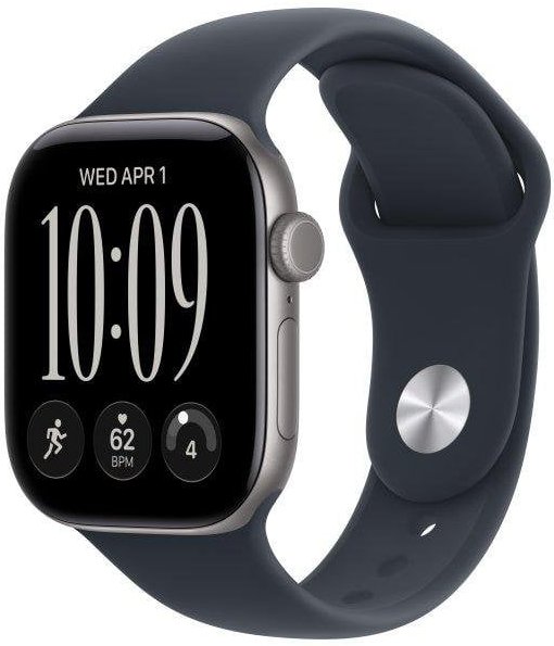 Apple Watch Series 12 GPS 42mm Caja de Aluminio Gris con Correa Deportiva Azul Marino S/M