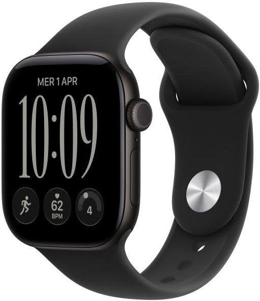 Apple Watch Series 12 GPS 42mm Caja de Aluminio Negra con Correa Deportiva Negra S/M