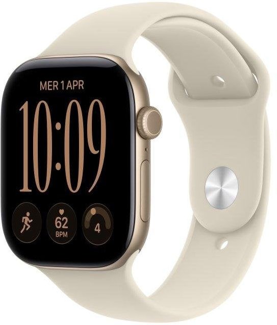 Apple Watch Series 12 GPS 46mm Caja de Aluminio Dorado Claro con Correa Deportiva Arena S/M