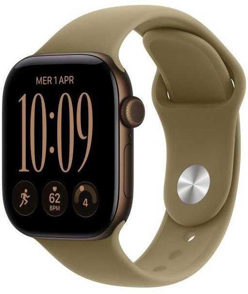 Apple Watch Series 12 GPS + Cellular 42mm Caja de Aluminio Bronce con Correa Deportiva Oliva M/L