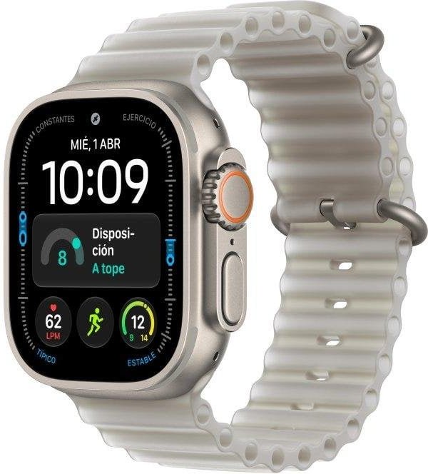 Apple Watch Ultra 4 GPS + Cellular 49mm Caja de Titanio Natural con Correa Ocean Gris Talla Única