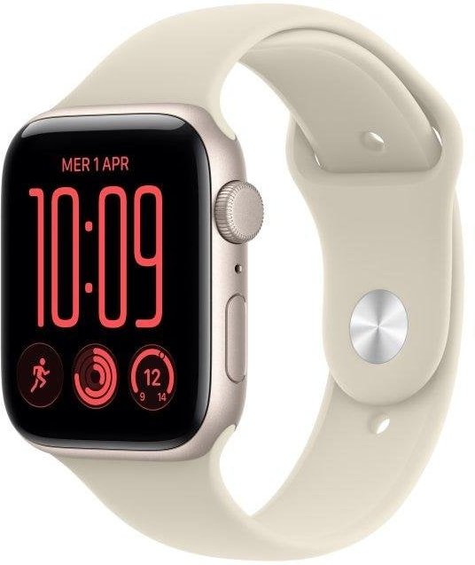 Apple Watch SE 3 GPS 44mm Caja de Aluminio Blanco Estrella con Correa Deportiva Arena M/L