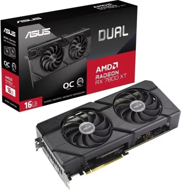 Tarjeta gráfica ASUS Dual Radeon RX 7800 XT 16GB GDDR6