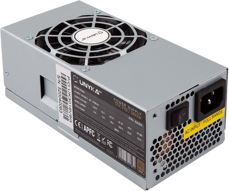 UNYKAch Fuente de Alimentación TFX 350W 80 Plus Bronze