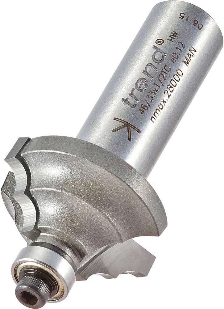 Trend Classic Bead Bearing Guided Router Cutter 28 7mm 12 7mm 1 2