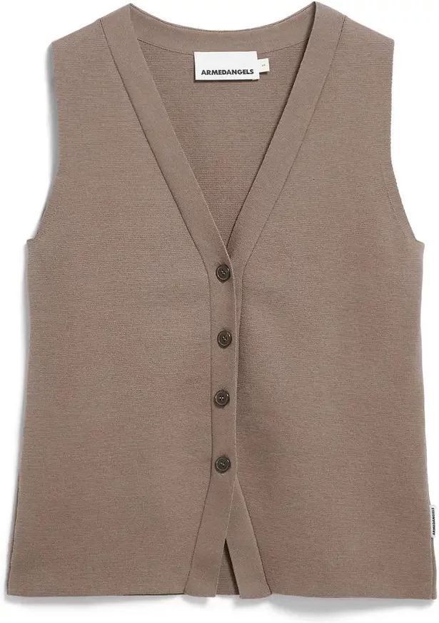 Women's vest Armedangels En Maille Compact À Boutons