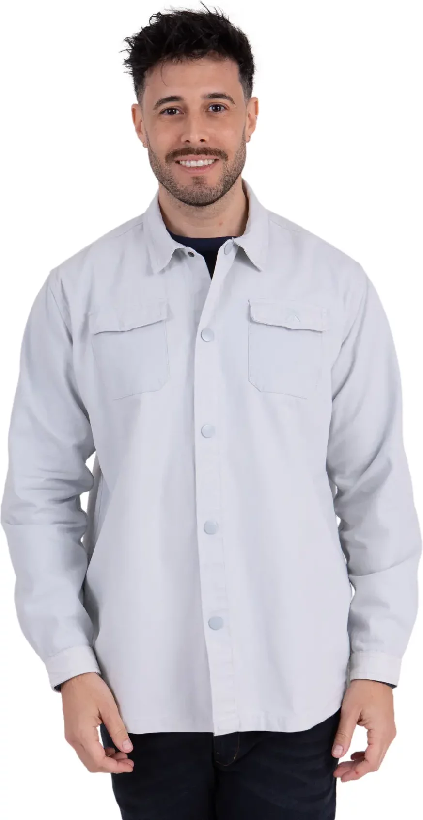 Mid-Season Shirt Jacket with Patch Pockets Camberabero