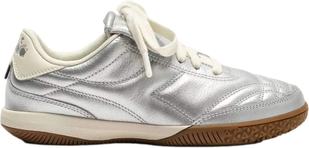 Lame Leather Trainers Diadora Gold Indoor Metallic