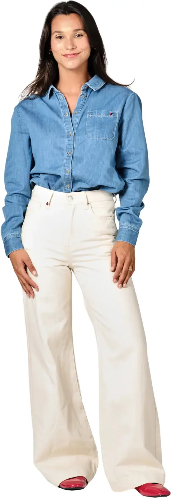 Women's high-waisted wide-leg jeans F.A.M. Paris Fleure