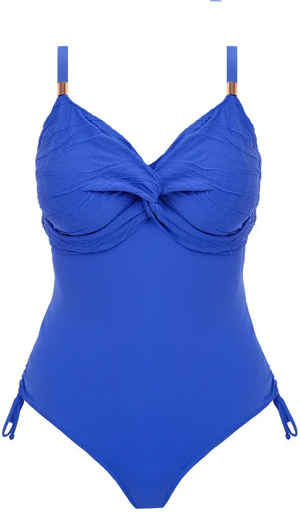 Women's 1-piece twist swimsuit Fantasie Beach Waves Ultramarine