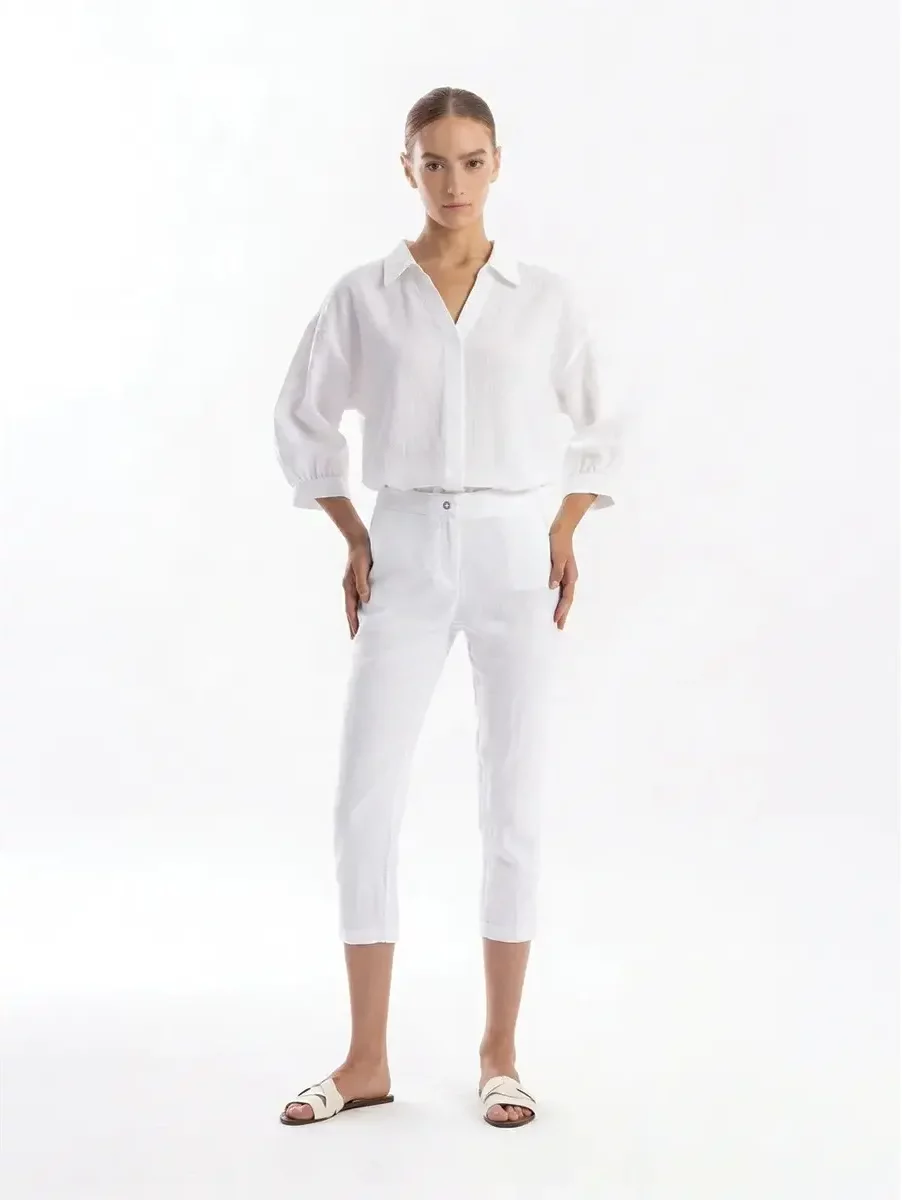 Women's 3/4 Tapered Trousers Haris Cotton Essentials