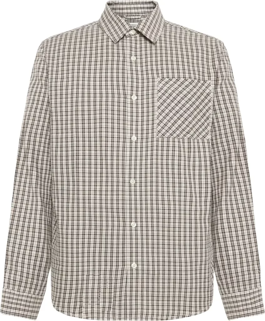 Long-sleeved plaid shirt KnowledgeCotton Apparel Dune