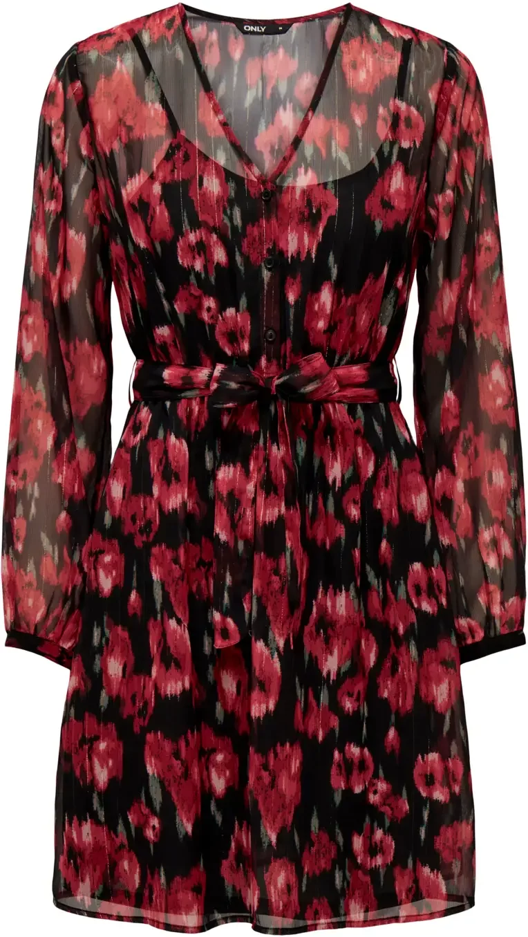 Women's long sleeve v-neck dress Only Onlmarise Lurex CS Ptm