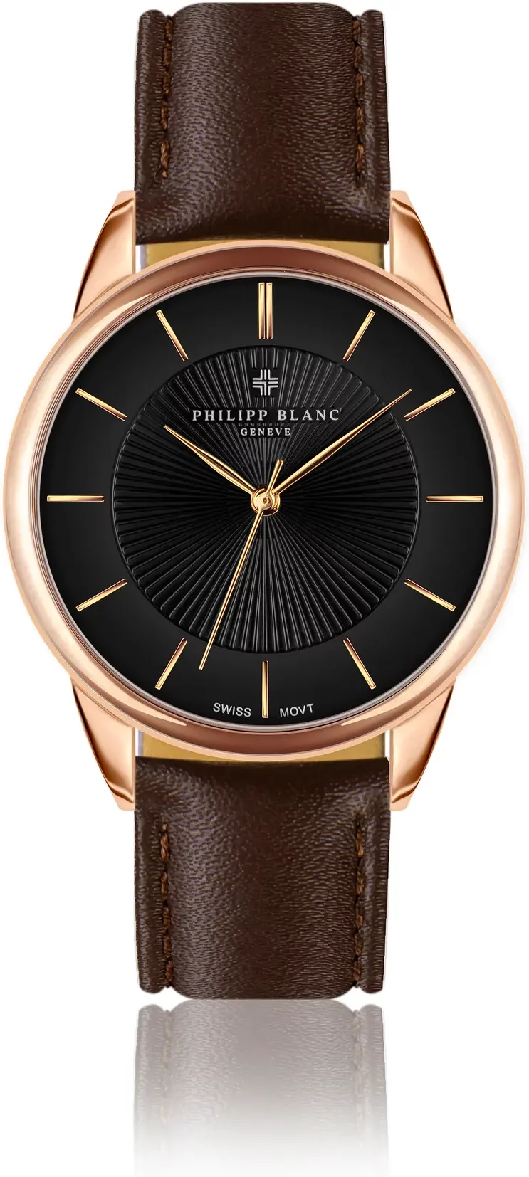 Leather watch Philipp Blanc