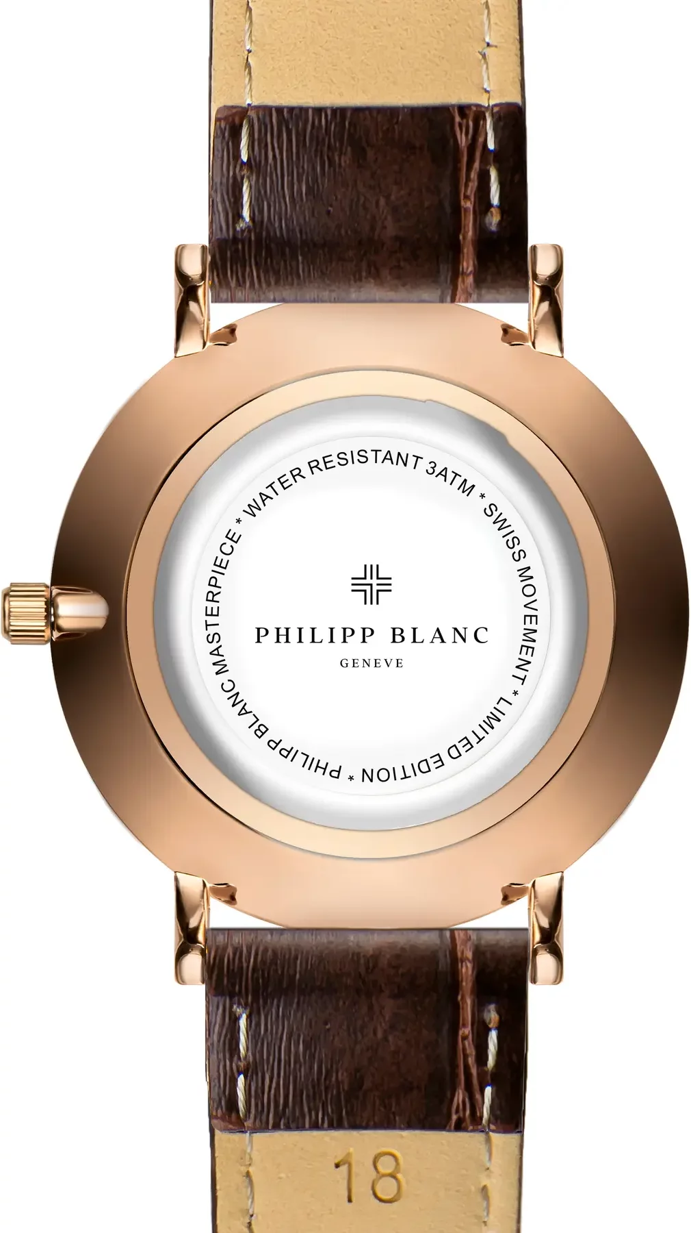 Leather watch Philipp Blanc Lausanne