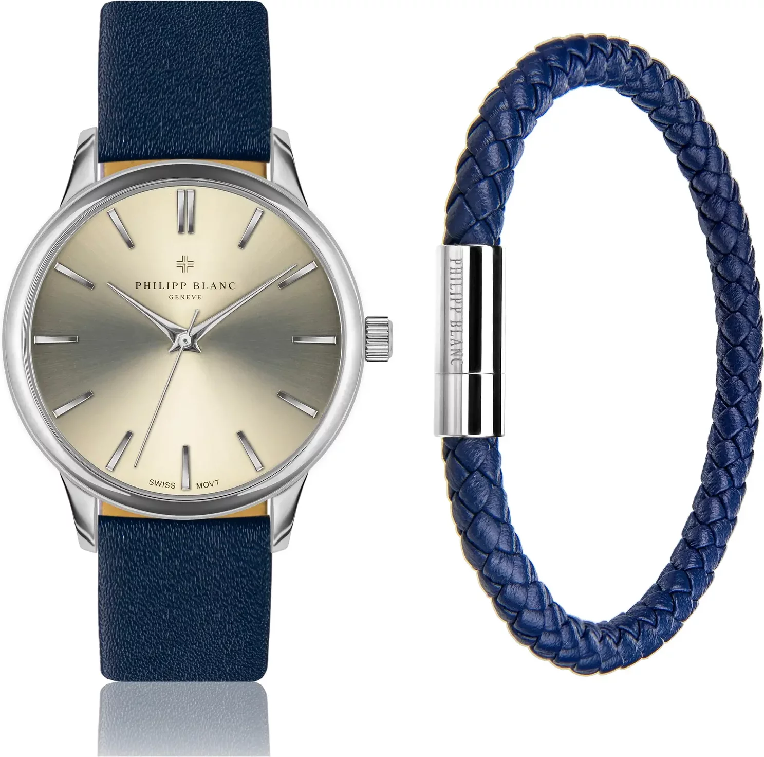 Watch and leather strap Philipp Blanc Lugano
