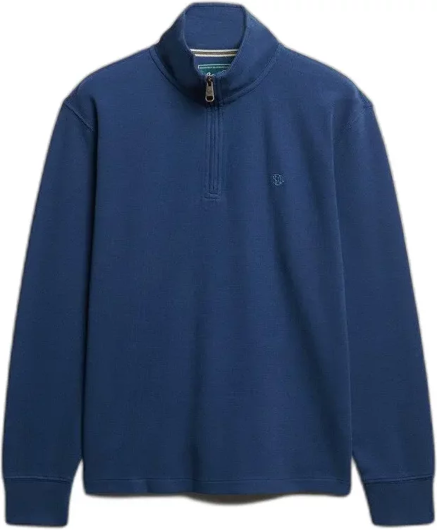 Ribbed zip neck jumper Superdry