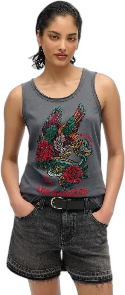 Women's sleeveless top Superdry Neo Trad Tattoo