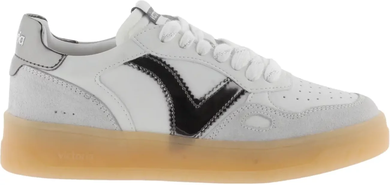 Leather and metal women's sneakers Victoria