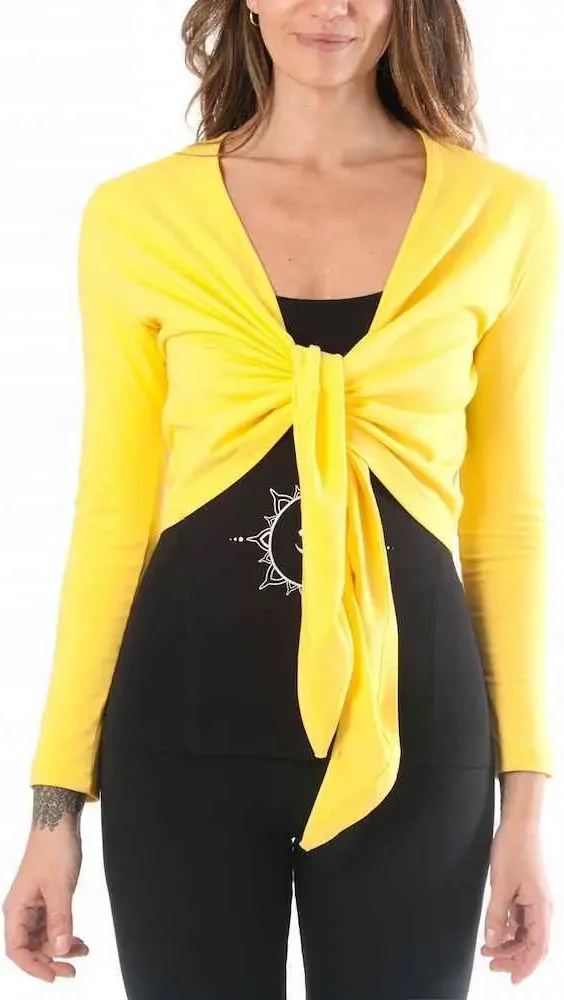Long Sleeve Wrap Top Women Yogaessential Chakra
