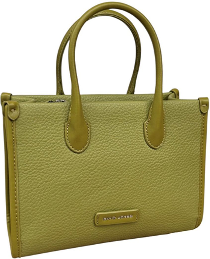 David Jones Leatherette Tote Bag - Lime