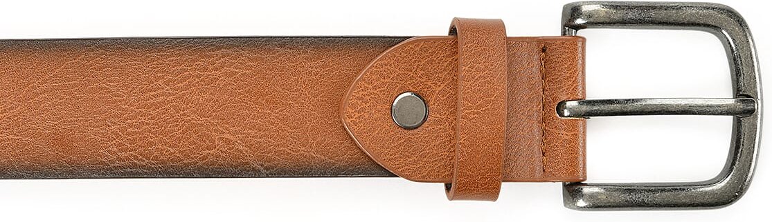Mens Classic Leather Belt (Size XXL) - Orange