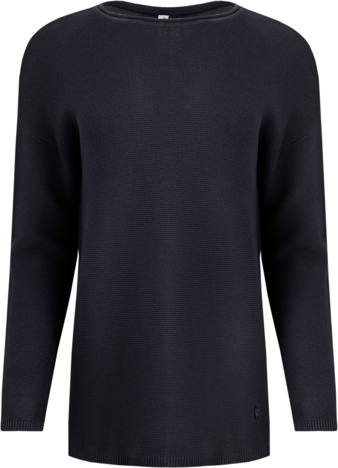 Weird Fish Dalla Knitted Crew Neck Jumper Dark Navy Size 22
