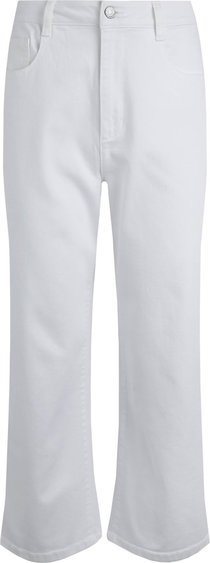 Weird Fish Soulina Wide Leg Cropped Denim Jeans White Size 22